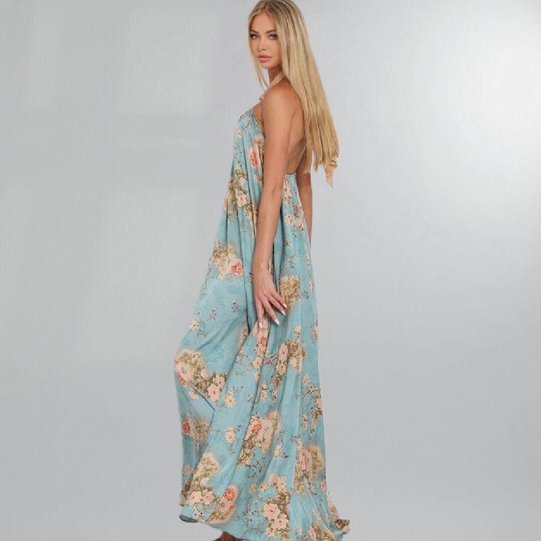 Backless Halter Maxi Dress Posh Society Boutique Dresses Visit poshsocietyhb