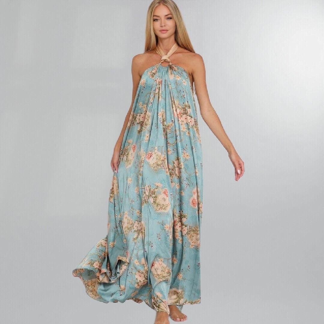 Backless Halter Maxi Dress Posh Society Boutique Dresses Visit poshsocietyhb