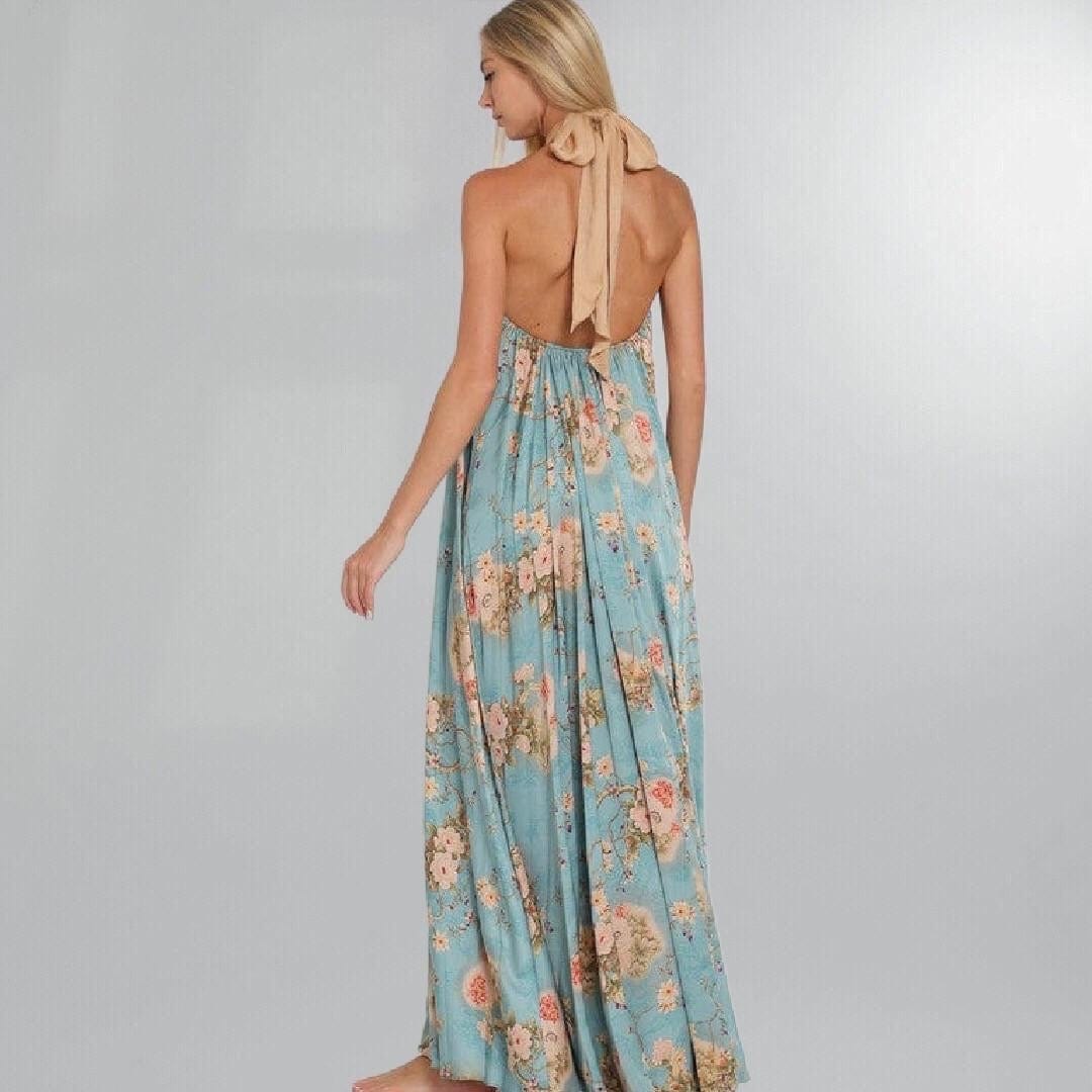 Backless Halter Maxi Dress Posh Society Boutique Dresses Visit poshsocietyhb