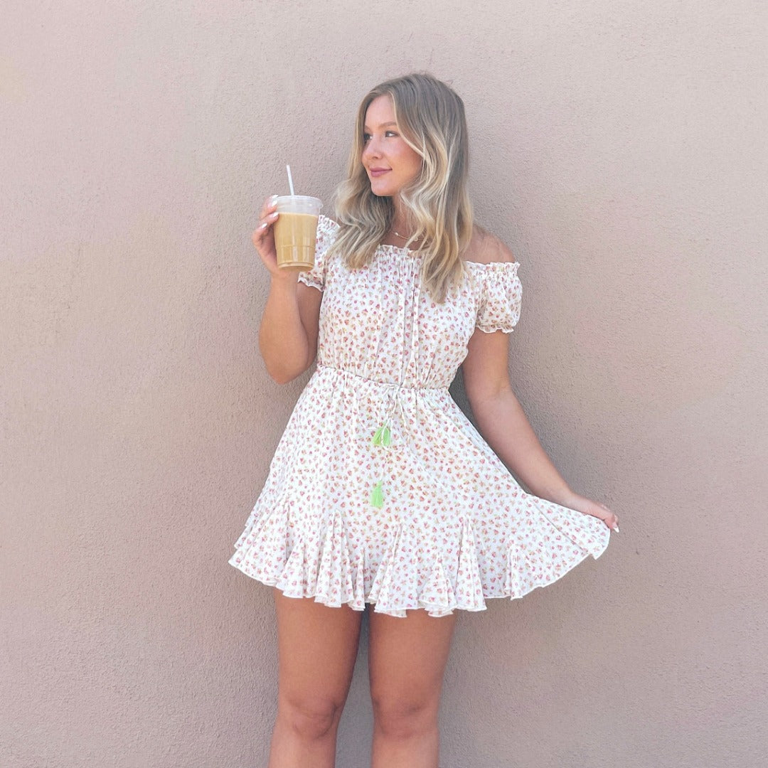 Country Girl Off The Shoulder Cotton Fit & Flare Mini Dress Posh Society Boutique Dresses Visit poshsocietyhb
