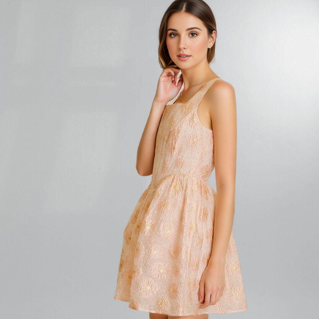 Feminine Pink Daisy Print Boned Fit & Flare Mini Dress Posh Society Boutique Dresses Visit poshsocietyhb