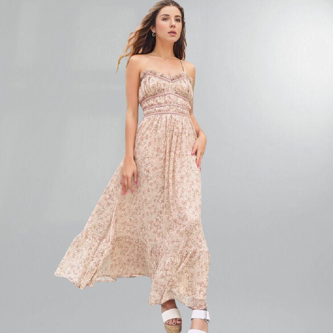 Floral Criss Cross Backless Midi Summer Dress Posh Society Boutique Dresses Visit poshsocietyhb