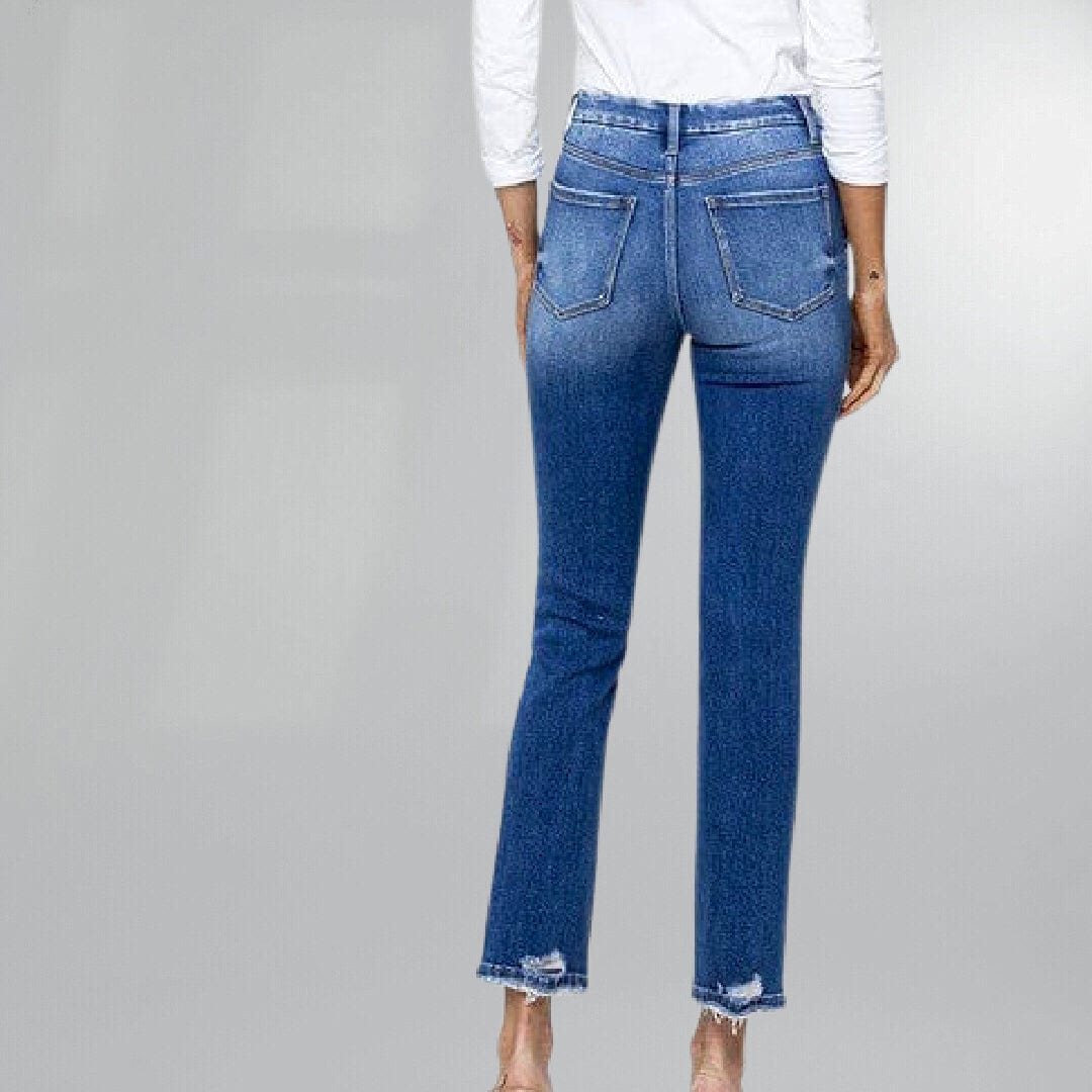 High Rise Slim Straight Cropped Jeans Posh Society Boutique Jeans Visit poshsocietyhb