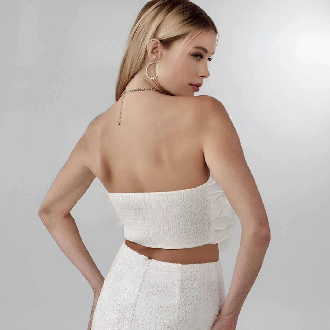 Organza Ruffle Top Posh Society Boutique Top Visit poshsocietyhb