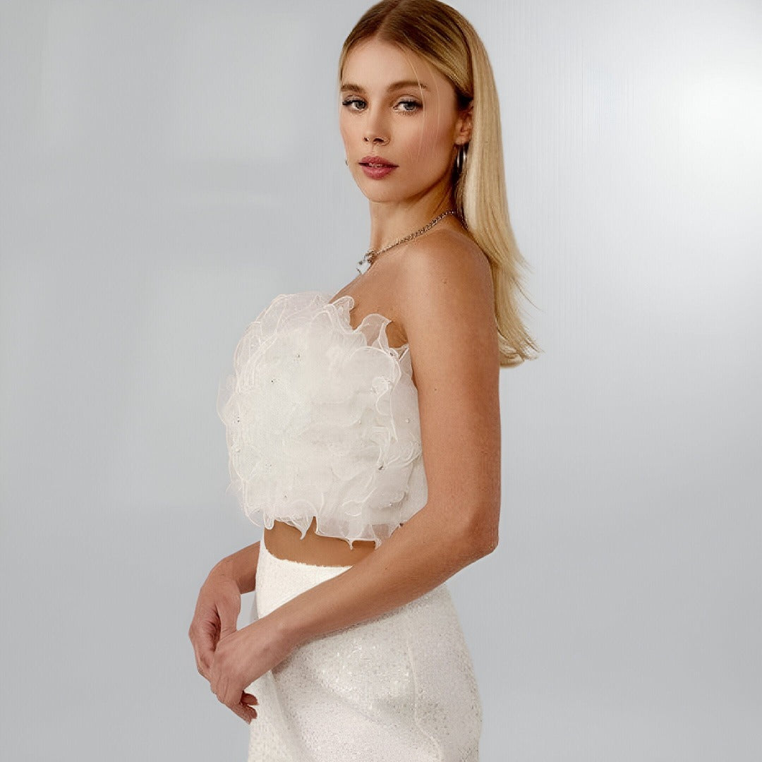 Organza Ruffle Top Posh Society Boutique Top Visit poshsocietyhb