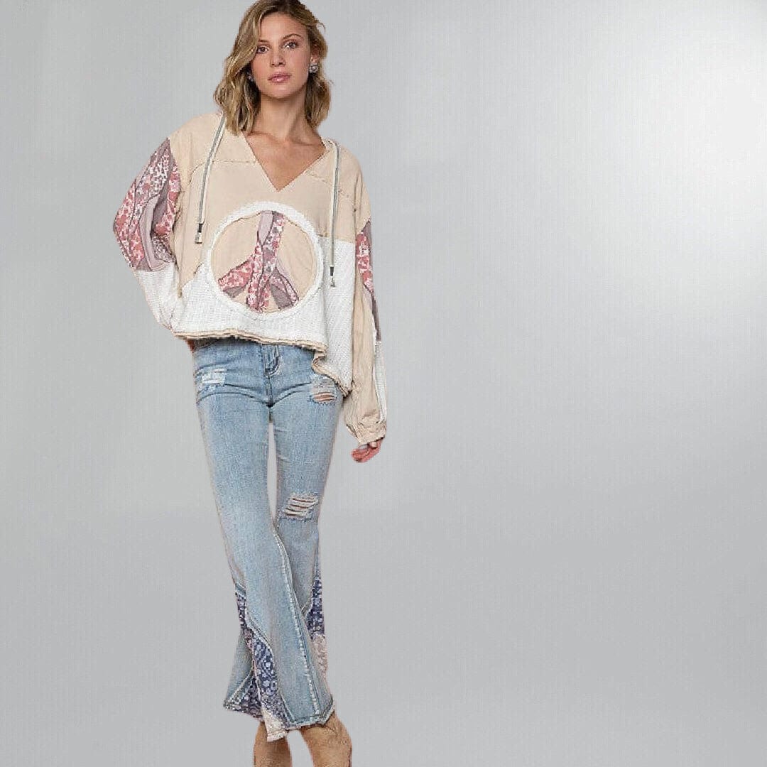 Peace Pullover Sweatshirt Posh Society Boutique Sweatshirt Visit poshsocietyhb