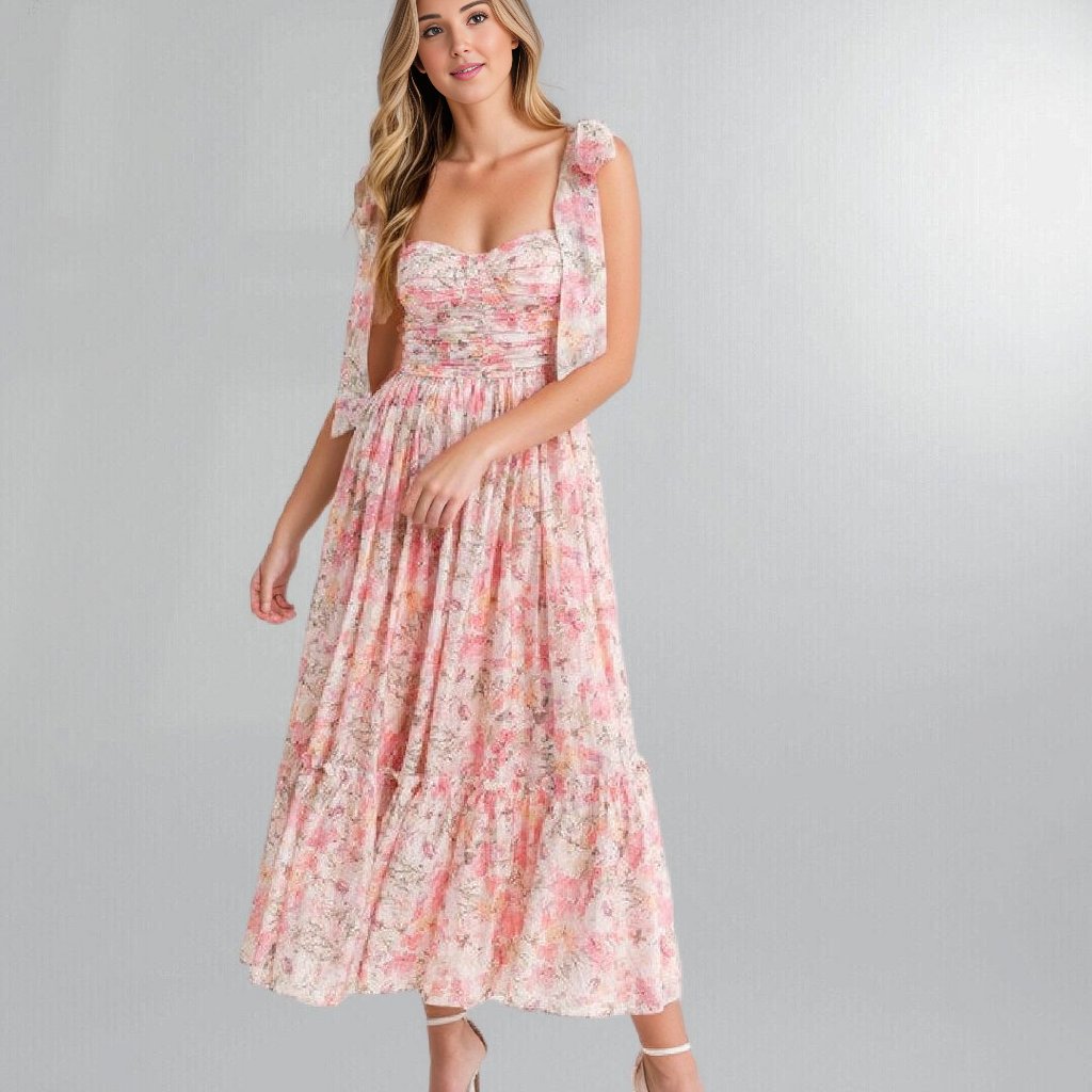 Pink Floral Princess Party Dress Posh Society Boutique Dresses Visit poshsocietyhb
