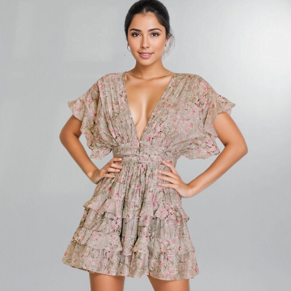 Romantic Flutter Sleeve Fitted Backless Mini Dress Posh Society Boutique Dresses Visit poshsocietyhb