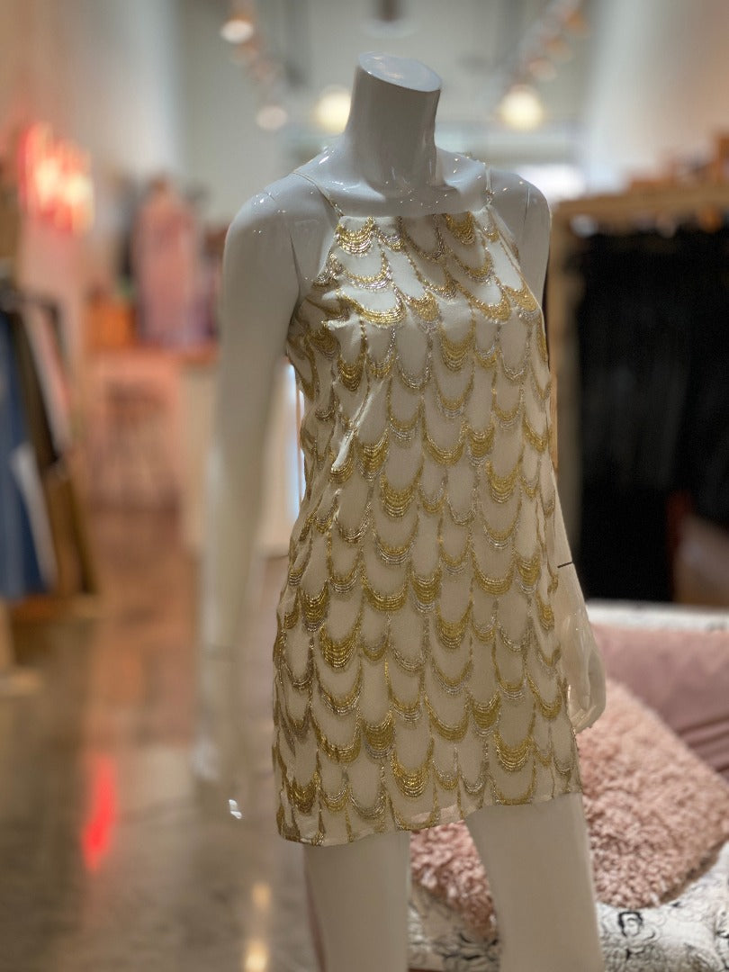 Shimmery Art Deco Silk Shift Mini Dress Posh Society Boutique Dresses Visit poshsocietyhb