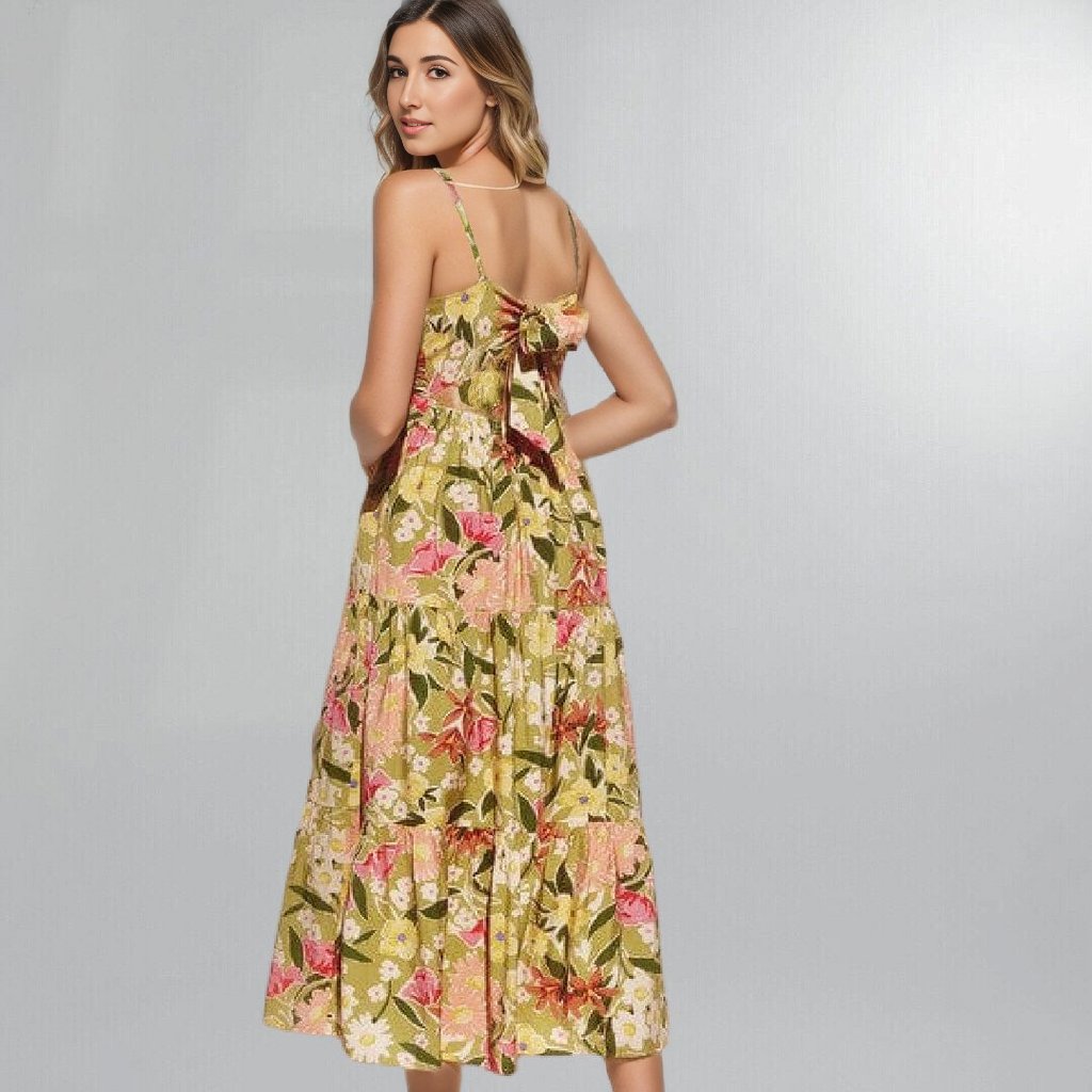 Sleeveless Garden Party Summer Midi Dress Posh Society Boutique Dresses Visit poshsocietyhb