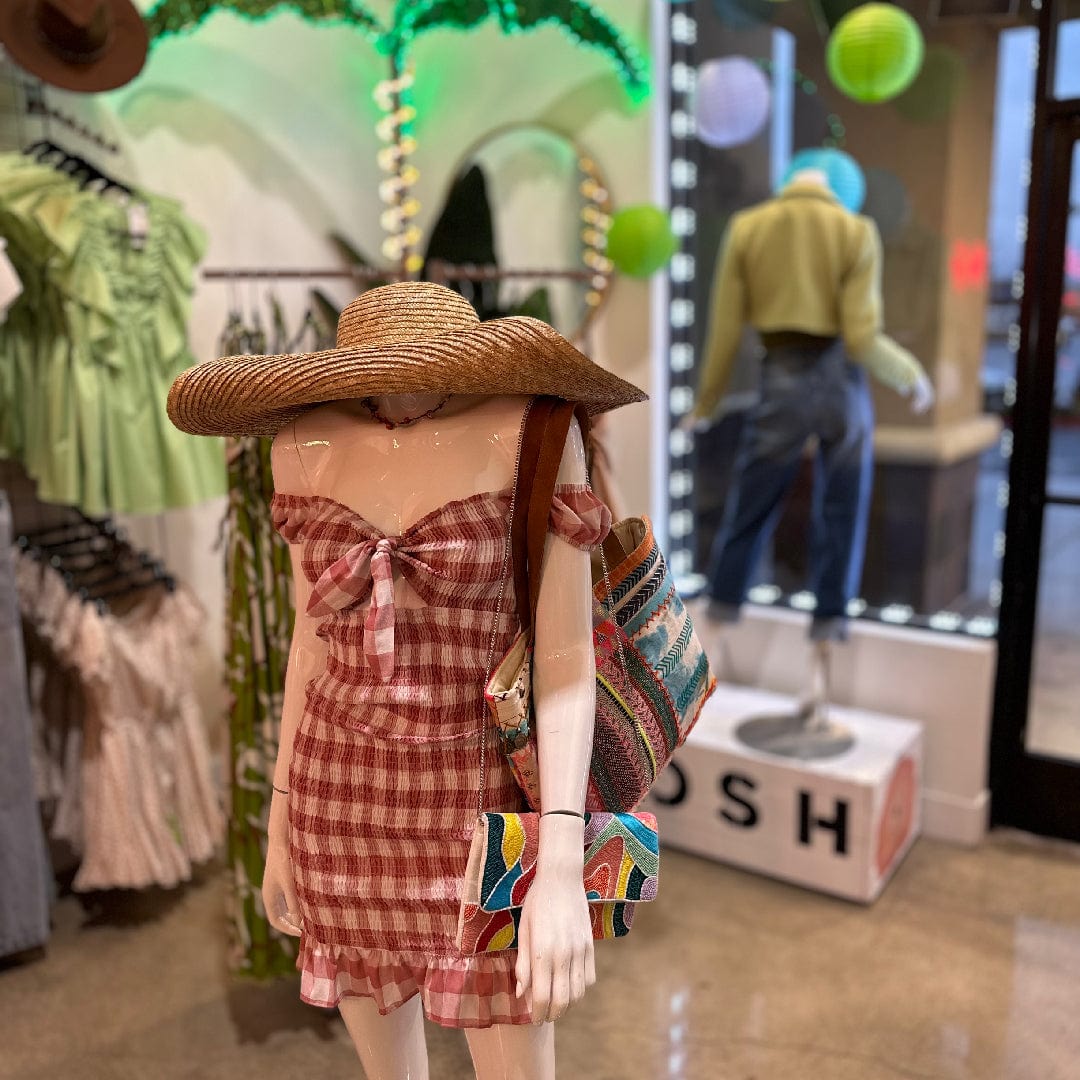 Smocked Pink Gingham Mini Dress Posh Society Boutique Dresses Visit poshsocietyhb