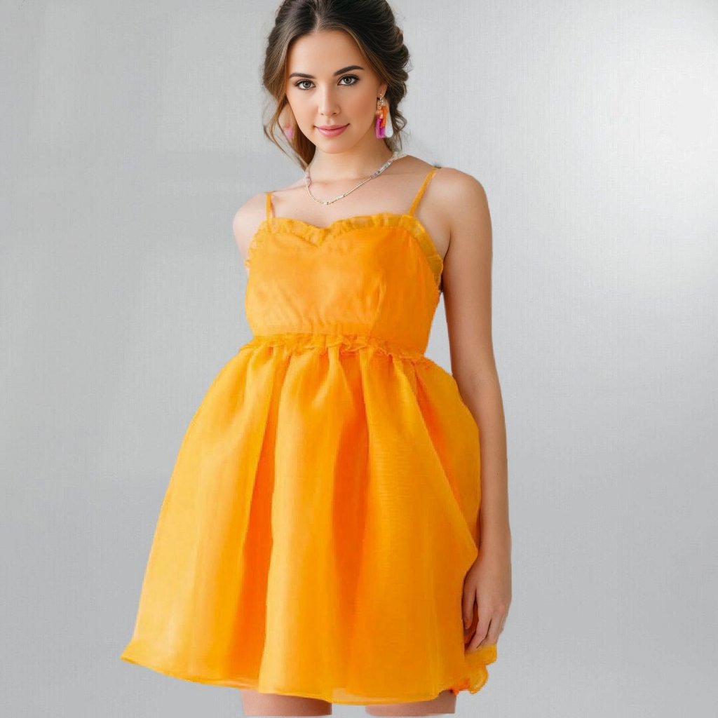 Tangerine Dream Organza Babydoll Mini Dress Posh Society Boutique Dresses Visit poshsocietyhb