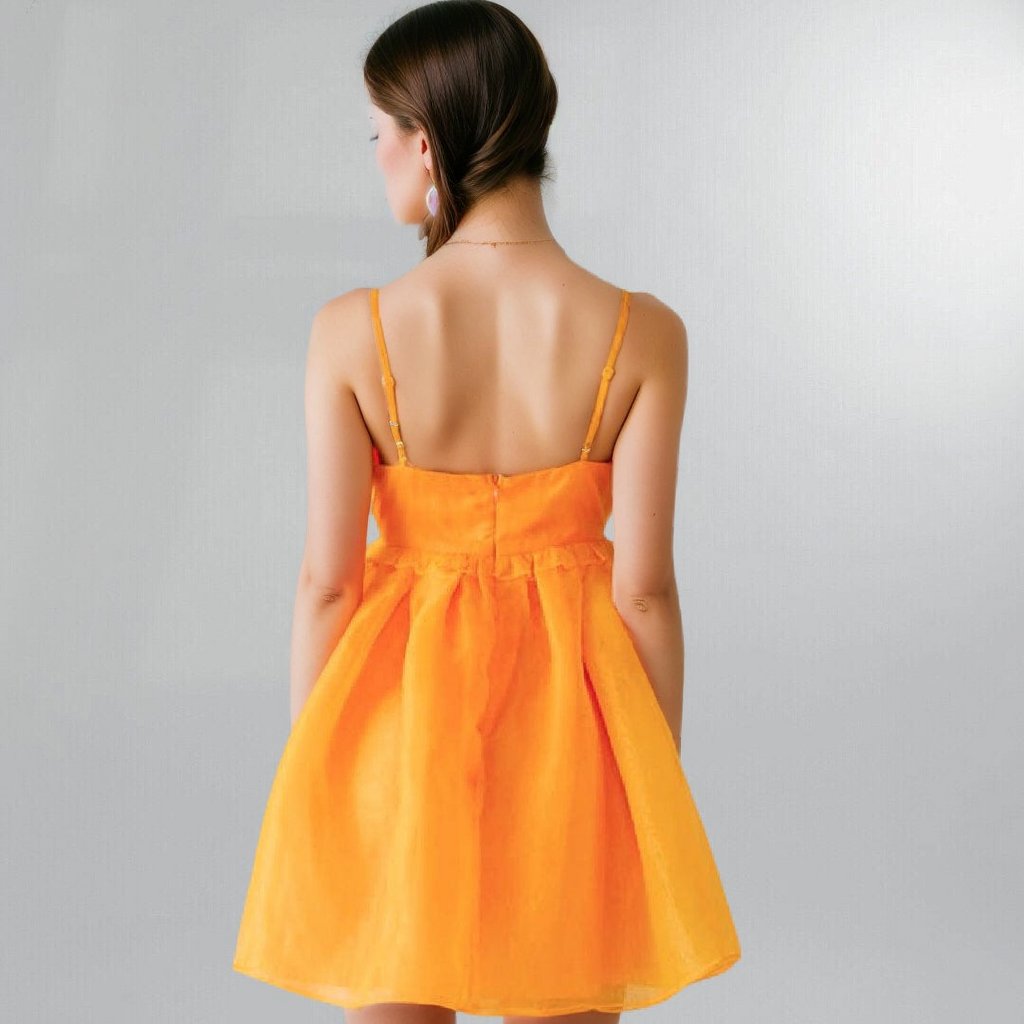Tangerine Dream Organza Babydoll Mini Dress Posh Society Boutique Dresses Visit poshsocietyhb