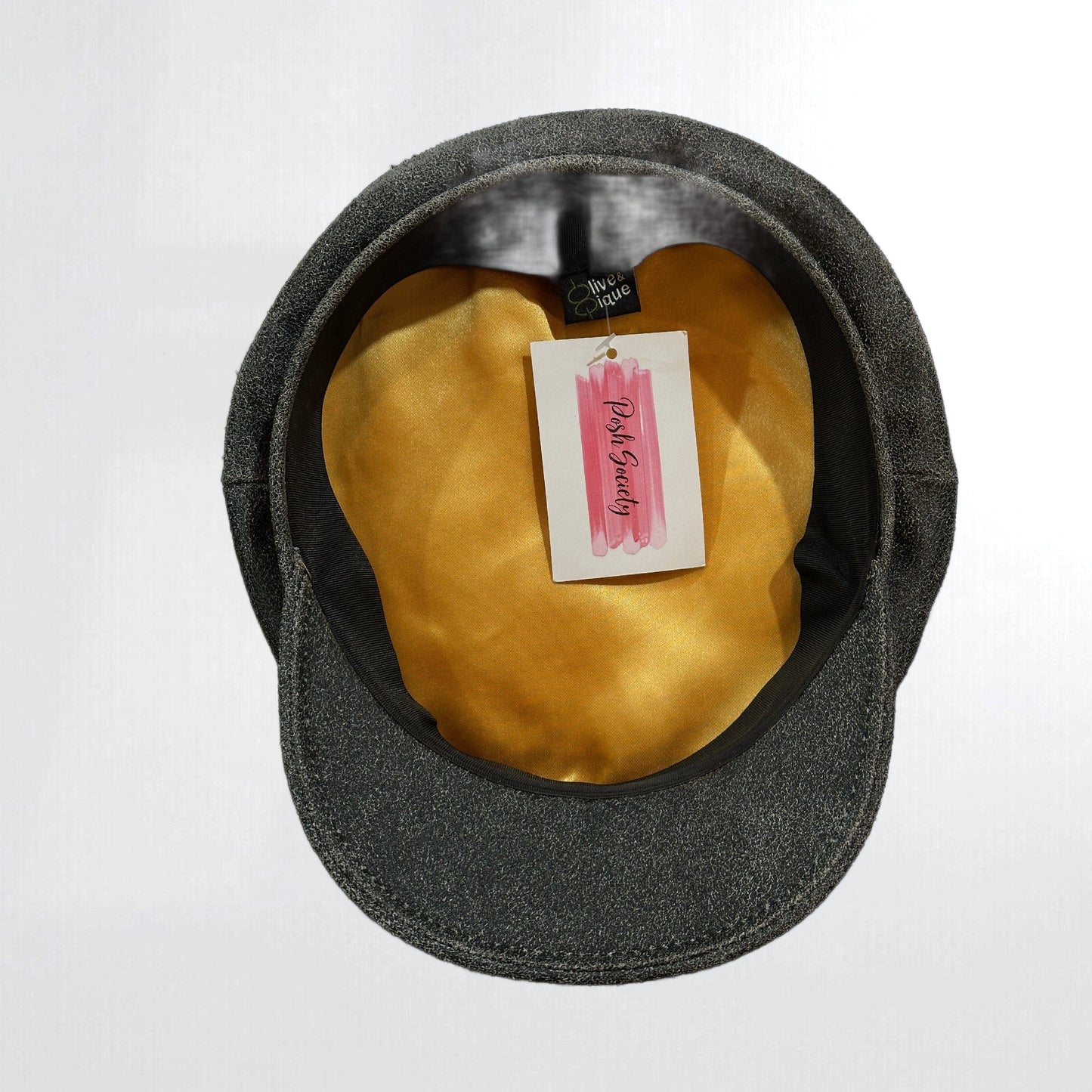 Aged Genuine Suede Leather Fisherman's Cap Posh Society Boutique Hats Visit poshsocietyhb