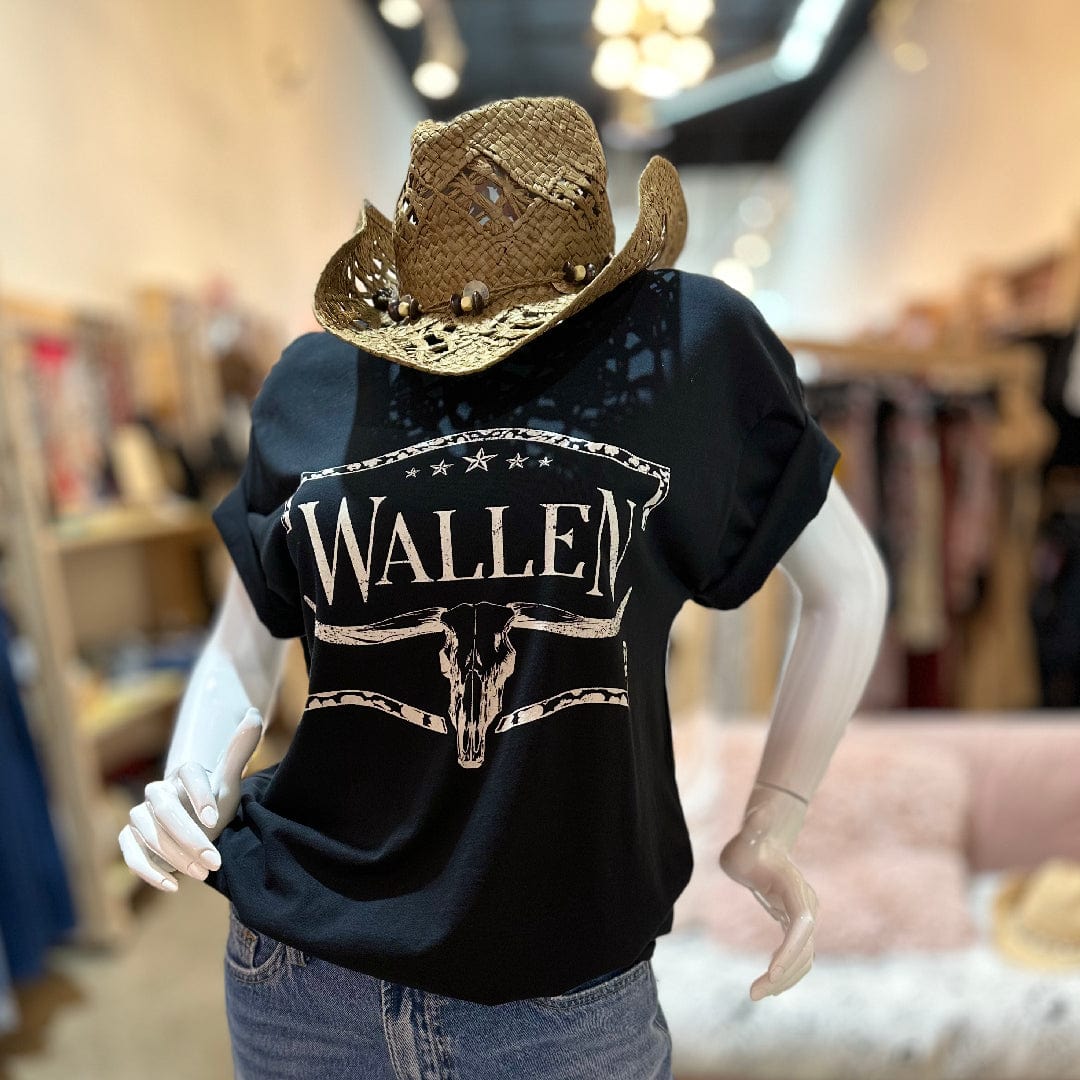 Oversized "Wallen" Graphic Tee Shirt Top Posh Society Boutique Top Visit poshsocietyhb