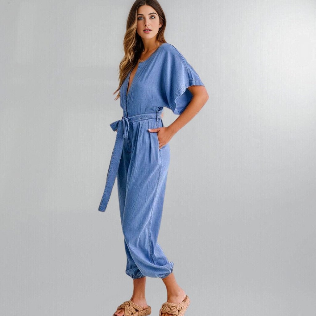 Relaxed Fit Kimono Sleeve Tencel Jumpsuit Posh Society Boutique Jumpsuits Visit poshsocietyhb