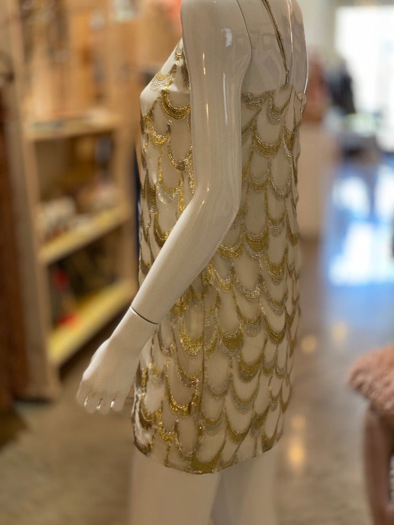 Shimmery Art Deco Silk Shift Mini Dress Posh Society Boutique Dresses Visit poshsocietyhb
