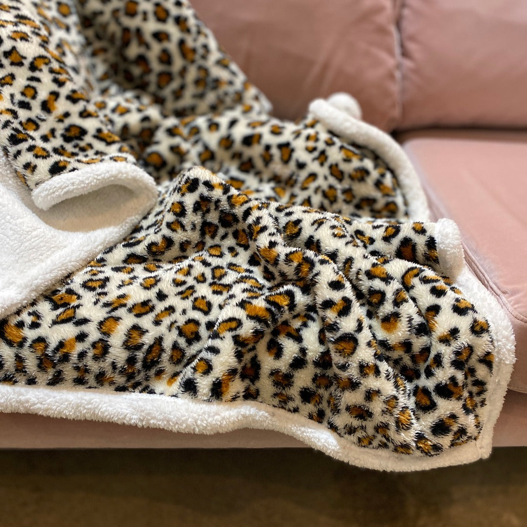 Soft Leopard Throw Football Blanket Posh Society Boutique Accessories Visit poshsocietyhb