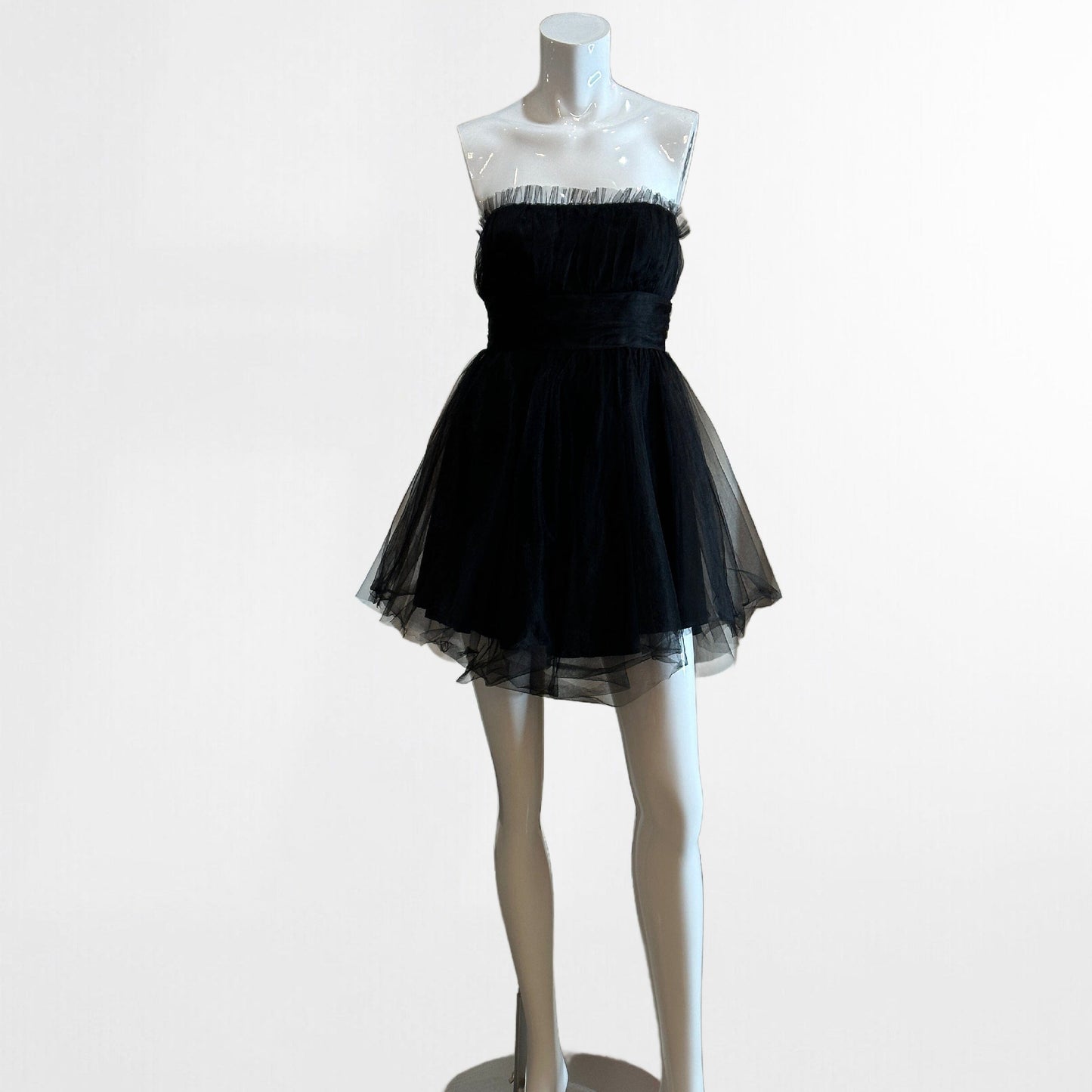 Strapless Tulle Empire Waist Mini Dress Posh Society Boutique Dresses Visit poshsocietyhb