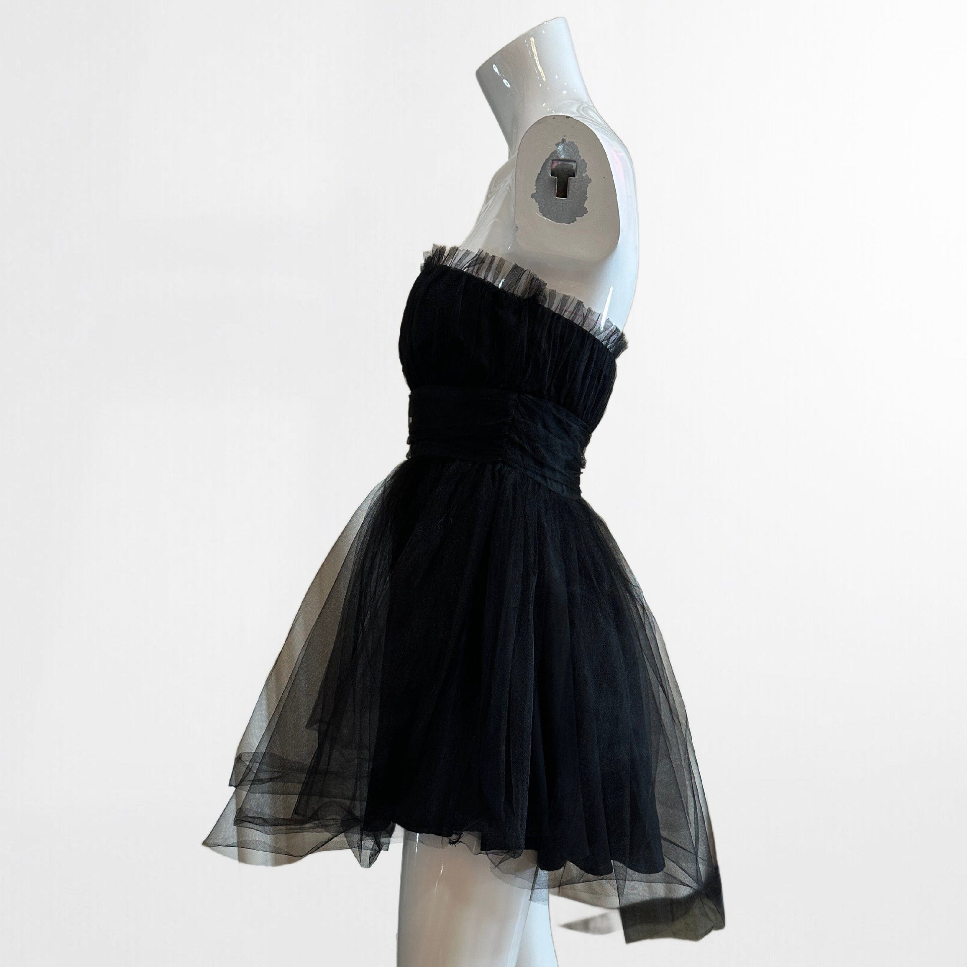 Strapless Tulle Empire Waist Mini Dress Posh Society Boutique Dresses Visit poshsocietyhb