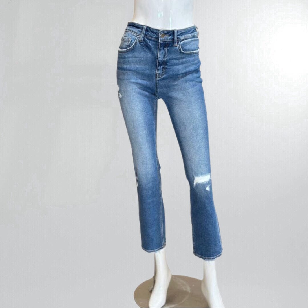 Stretchy Cropped High Rise Slim Straight Jeans Posh Society Boutique Jeans Visit poshsocietyhb