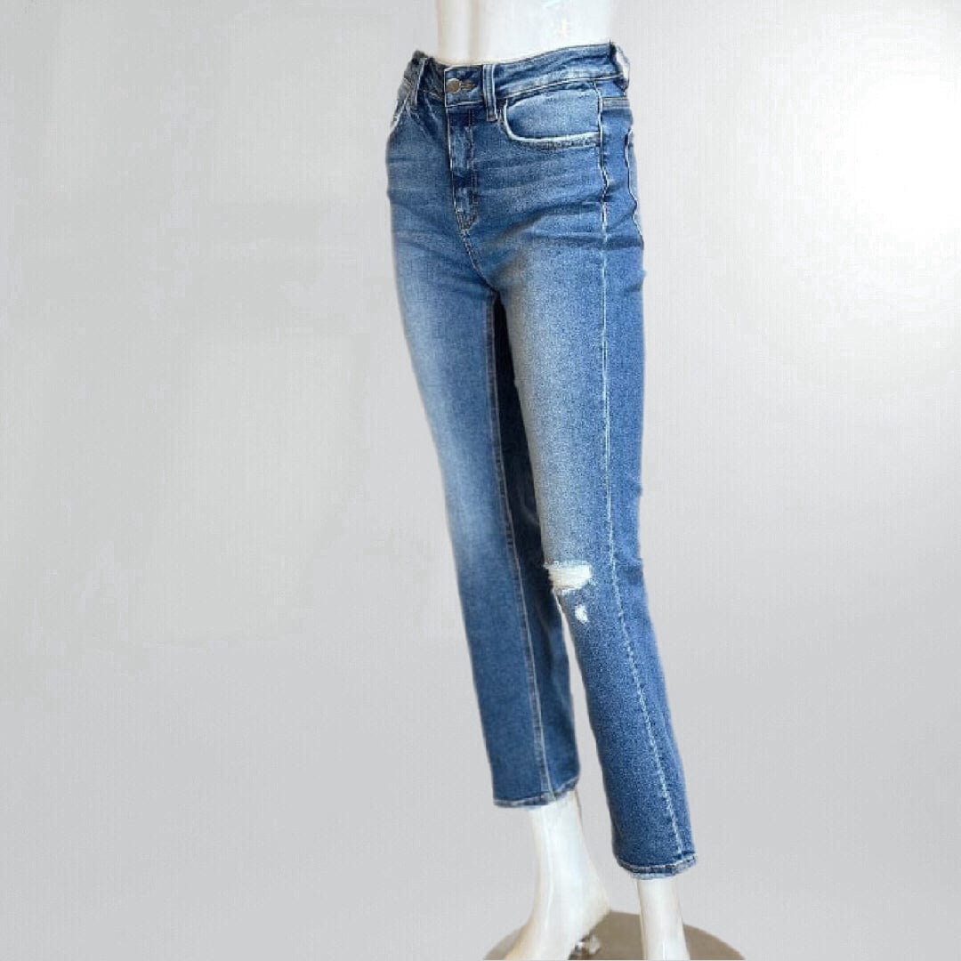 Stretchy Cropped High Rise Slim Straight Jeans Posh Society Boutique Jeans Visit poshsocietyhb