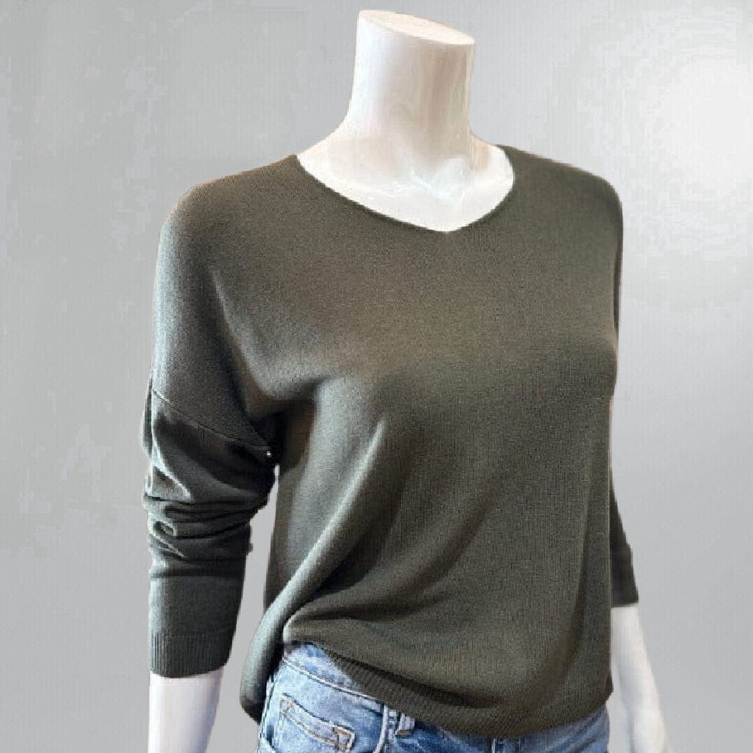 Stretchy Long Sleeve Lightweight V Neck Sweater Posh Society Boutique Sweaters Visit poshsocietyhb