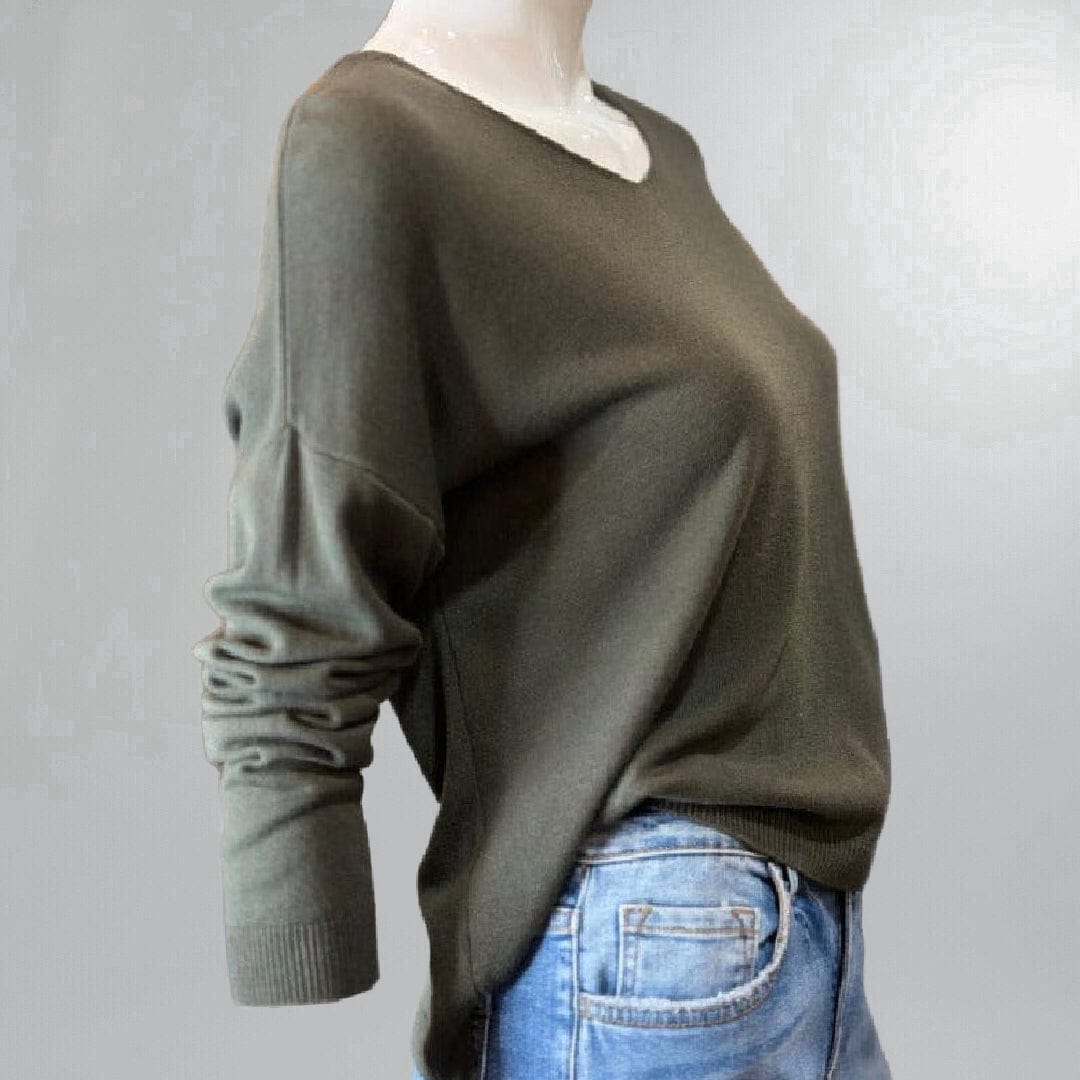Stretchy Long Sleeve Lightweight V Neck Sweater Posh Society Boutique Sweaters Visit poshsocietyhb