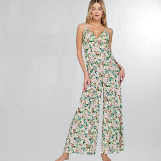 Summer Floral Backless Wide Leg Jumpsuit Posh Society Boutique Jumpsuits Visit poshsocietyhb