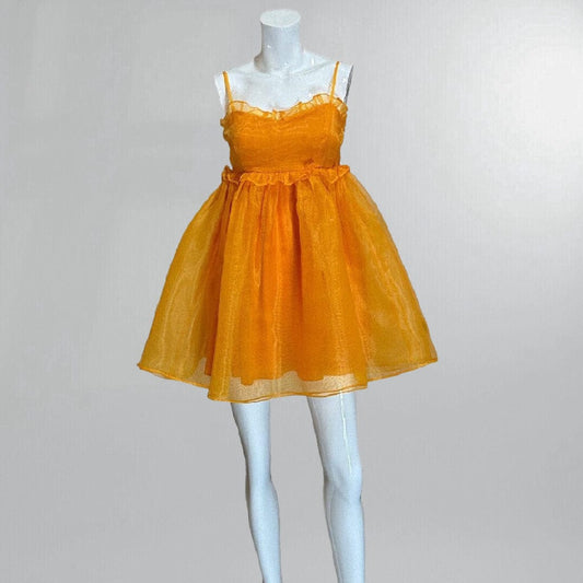 Tangerine Dream Organza Babydoll Mini Dress Posh Society Boutique Dresses Visit poshsocietyhb