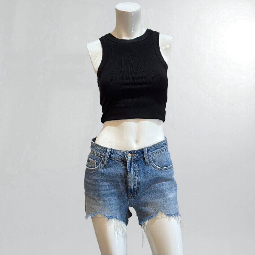 Weekend Ready High Rise Distressed Cut Off Denim Shorts Posh Society Boutique Shorts Visit poshsocietyhb